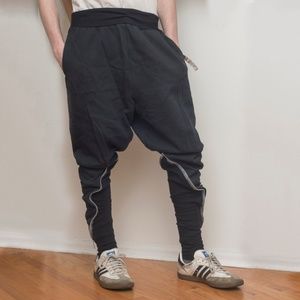 Black Skinny Sweats with Zippers